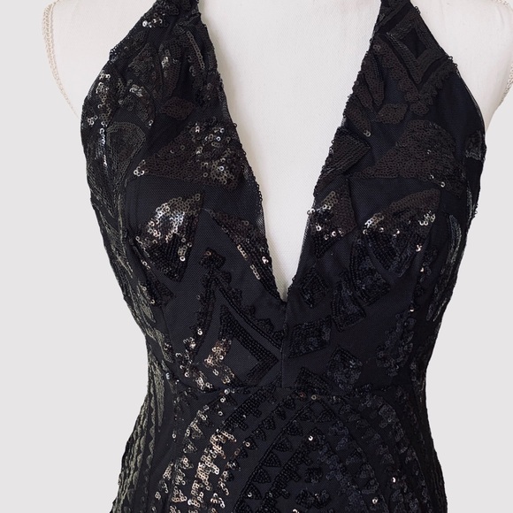 REVOLVE BY THE WAY BLACK SEQUIN BACKLESS MINI DRESS - Picture 14 of 16